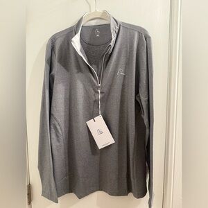 Rhoback Quarter Zip Heather Gray, 1/4 zip gray XL